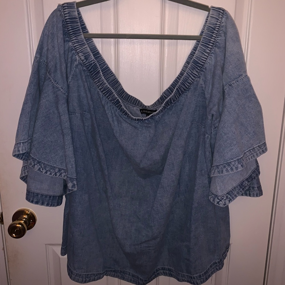 Off-The-Shoulder Denim Top